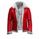 Christmas Red Leather Jacket