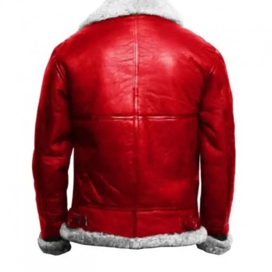 Christmas Red Leather Jacket