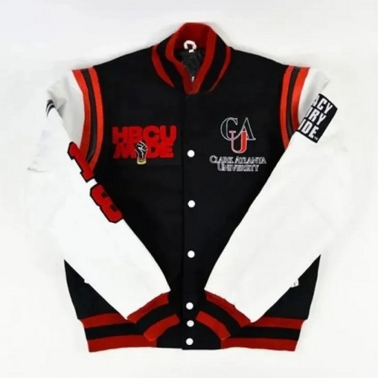 Clark Atlanta University Varsity White And Black Jacket