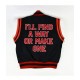 Clark Atlanta University Varsity White And Black Jacket