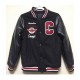 Coogi Australian Black Letterman Jacket