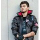 Cyberpunk 2077 Costume Jacket Mens Brown Leather Embroidery Coat