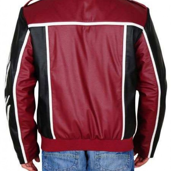 Daniel Bryan WWE Black And Red Leather Jacket