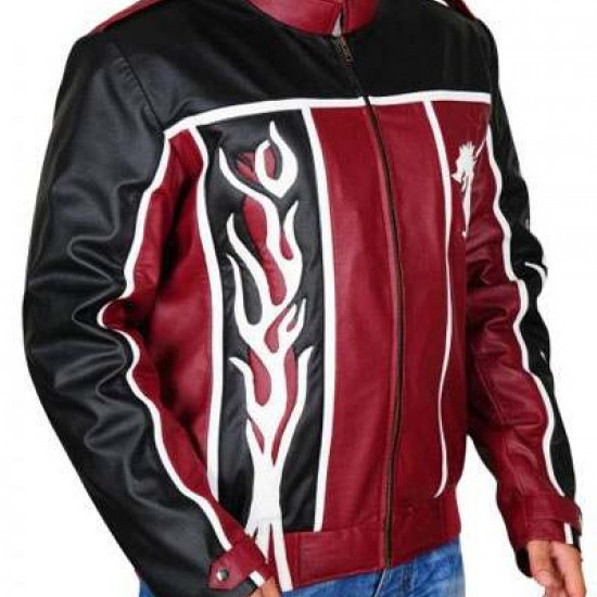 Daniel Bryan WWE Black And Red Leather Jacket
