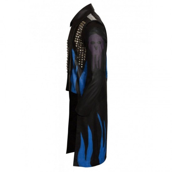 Descendants 3 Movie Hades Leather Coat Studded Halloween Cosplay Costume