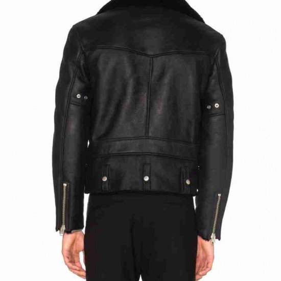 Ewan McGregor Shearling Motorcycle Jacket