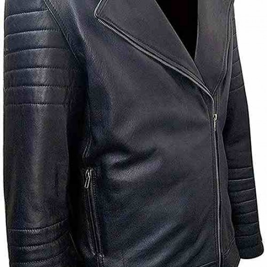 Men's Motorcycle Fin Balor Club Black Slim Fit Biker Style Leather Jacket