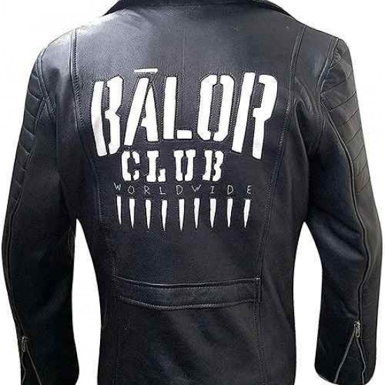 Men's Motorcycle Fin Balor Club Black Slim Fit Biker Style Leather Jacket