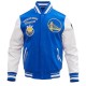 Golden State Warriors Retro Classic Blue Wool Varsity Jacket