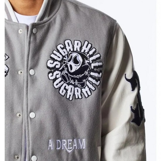 Great Escape Grey Letterman Varsity Jacket