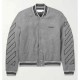 Grey Off White Varsity Wool Jacket