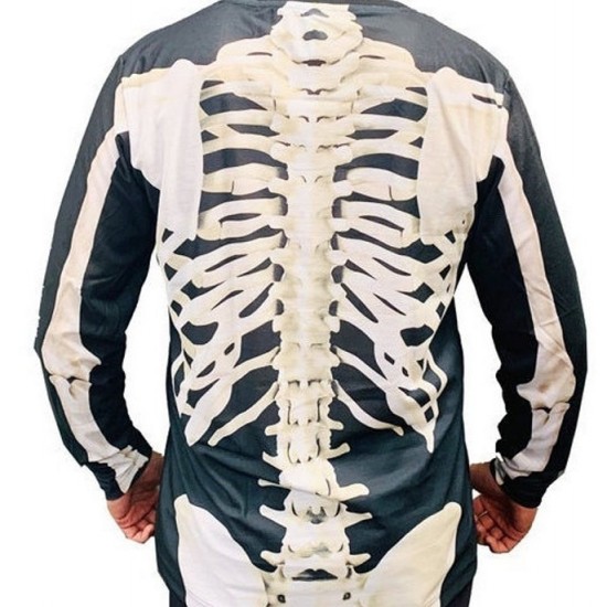 Halloween costume skeleton Polyester Unisex longsleeve shirt