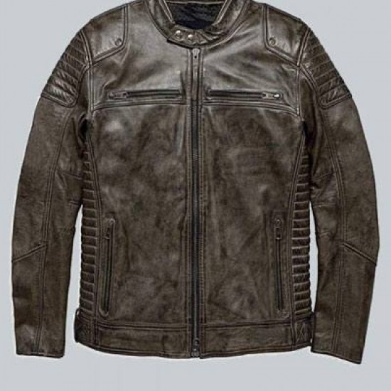 Harley Davidson Waxed Brown Leather Jacket