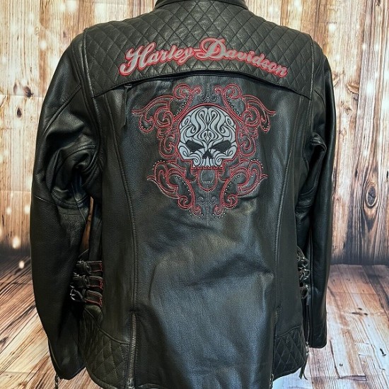 Harley Davidson Women Willie G Skull Leather Jacket