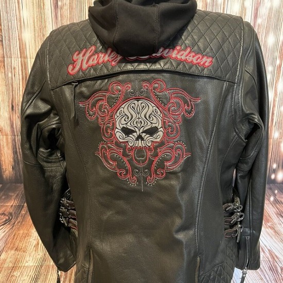 Harley Davidson Women Willie G Skull Leather Jacket