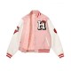 Hello Kitty Apples Wool Pink Varsity Jacket