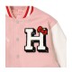 Hello Kitty Apples Wool Pink Varsity Jacket