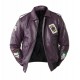 Henchman Batman Joker Goon Bomber Purple Leather Jacket