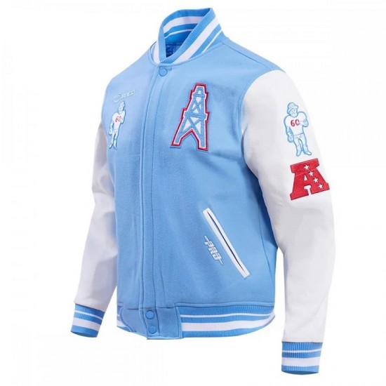 Houston Oilers Retro Classic Blue Varsity Jacket