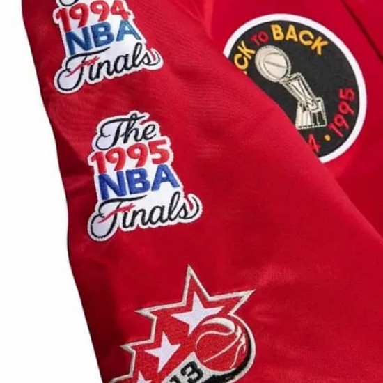 Houston Rockets Red Satin Jacket