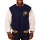 Indiana Pacers Navy and White Varsity Jacket