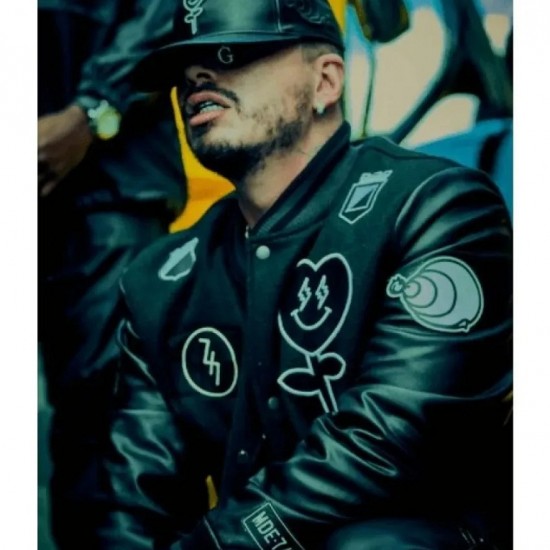 J Balvin MaG Black Varsity Jacket