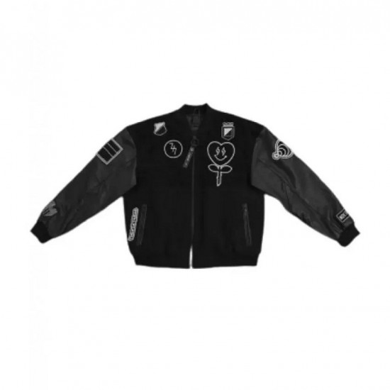 J Balvin MaG Black Varsity Jacket