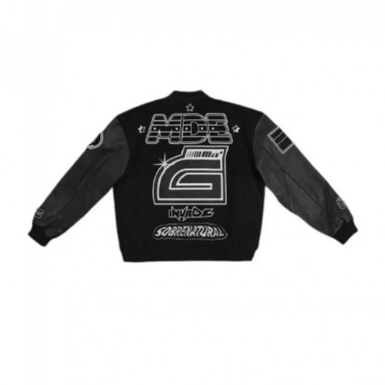 J Balvin MaG Black Varsity Jacket