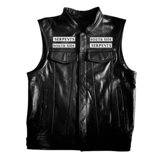 South Side Serpents Riverdale Snake Poison Leather Vest Jacket Motorcycle Jacket Vest