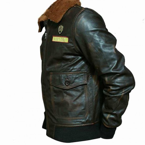 Jumanji 2 Nick Jonas Bomber Leather Jacket