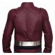 Justice League The Flash Burgundy Leather Costume Jacket