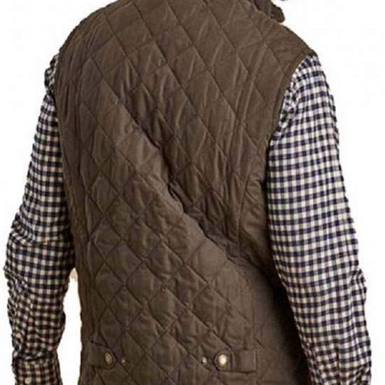 Kevin Costner Yellowstone John Dutton Brown Quilted Vest