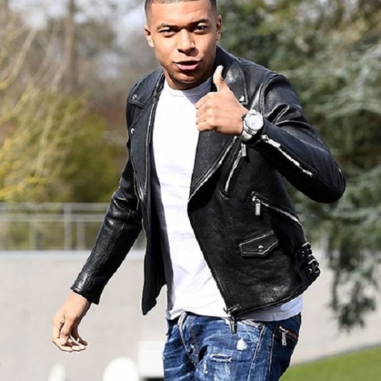 Kylian Mbappe Leather Jacket