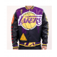 Los Angeles Lakers Black Pyramid Letterman Jacket