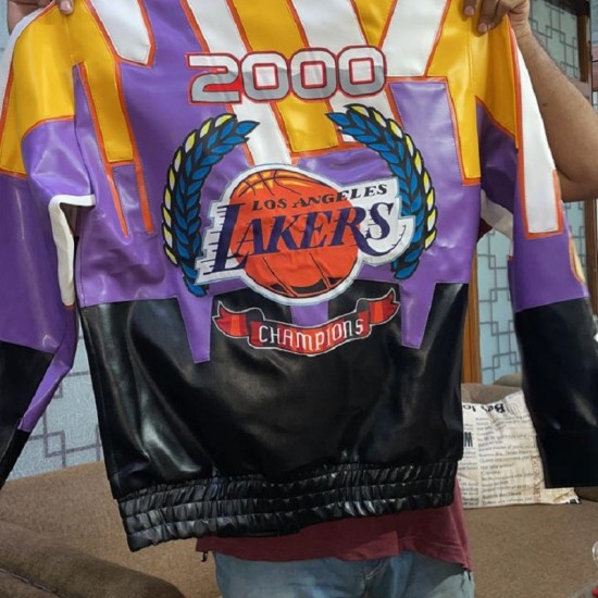 Lakers Los Angeles 2000 Championship Leather Jacket