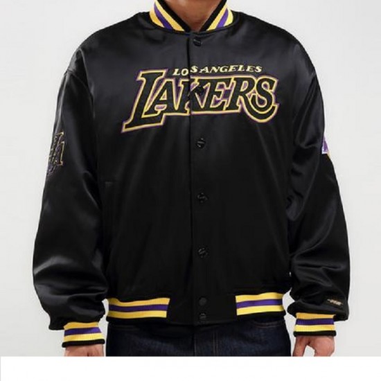 Lakers Los Angeles Black Bomber Jacket