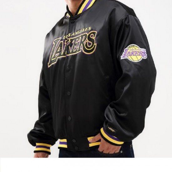 Lakers Los Angeles Black Bomber Jacket