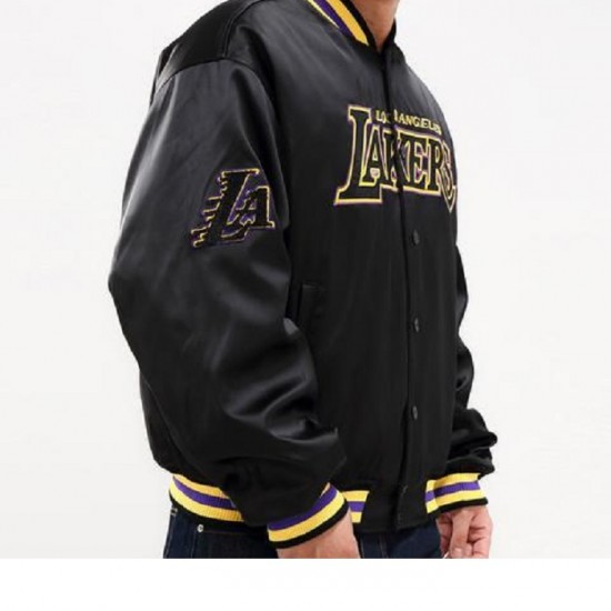 Lakers Los Angeles Black Bomber Jacket