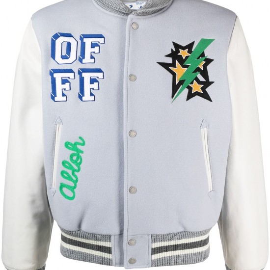 Lil Durk Off White Bomber Jacket