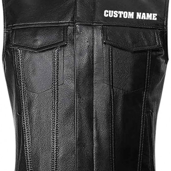 Lone Wolf Fight Alone Motorcycle Leather Vest