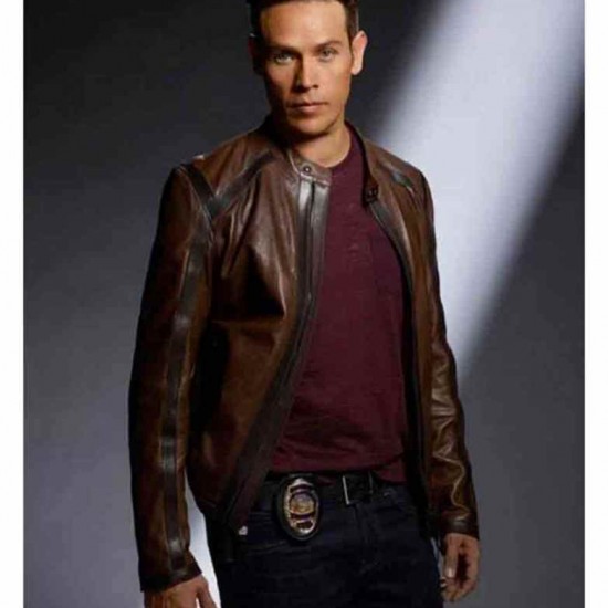 Lucifer TV Series Dan Espinoza Brown Leather Jacket         