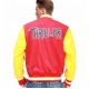 Red M Logo Letterman MJ Thriller Bomber Varsity Jacket Michael Jackson Thriller Jacket