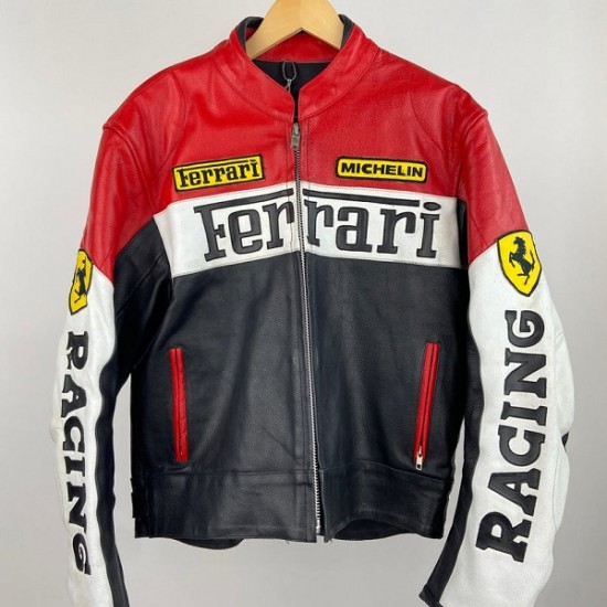 MS Ferrari Racing Leather Jacket