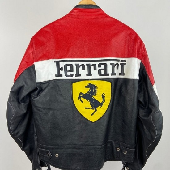 MS Ferrari Racing Leather Jacket