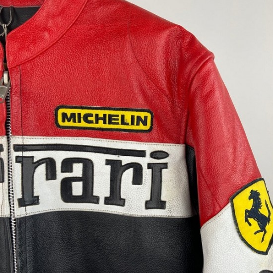 MS Ferrari Racing Leather Jacket