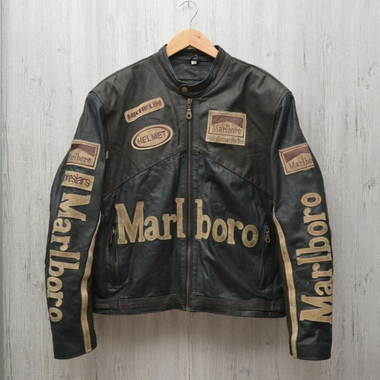 Marlboro Racing Black Leather Jacket