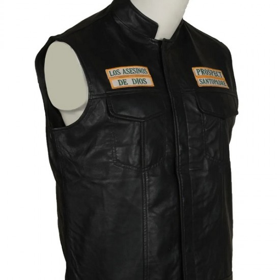 Mayans Southern California Black Biker Motorcycle Leather Vest