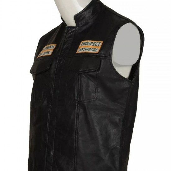 Mayans Southern California Black Biker Motorcycle Leather Vest