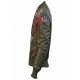 Men Army Green Top Gun Tom Cruise Men Fighter Jet Pilot Jacket               