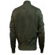 Men Army Green Top Gun Tom Cruise Men Fighter Jet Pilot Jacket               